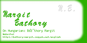 margit bathory business card